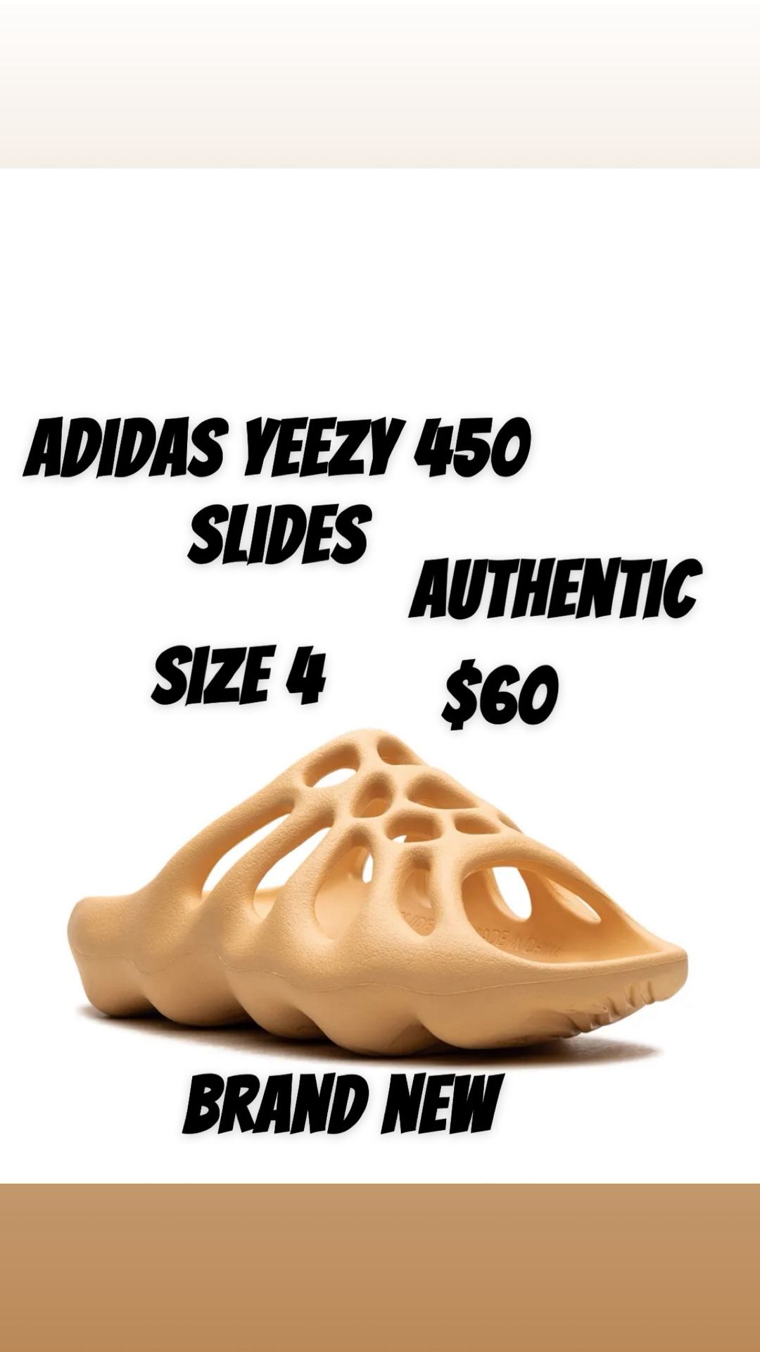 Adidas Yeezy Slides 450 Brand New Size 4 Authentic Boost