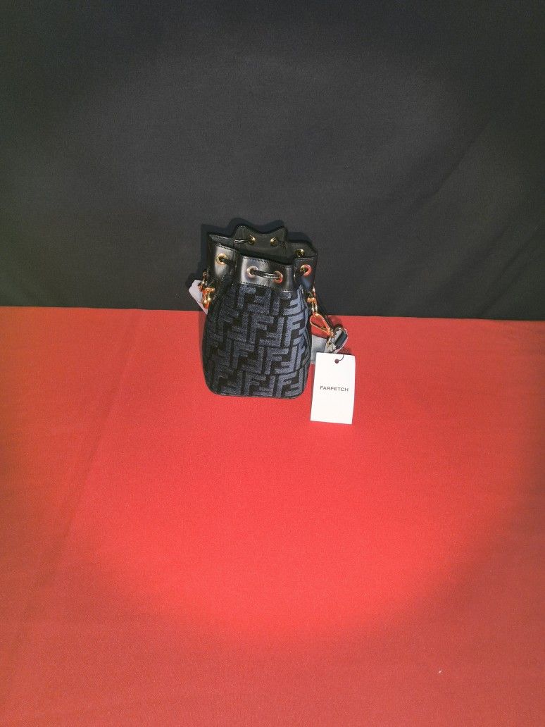 FENDI
Fendi Mon Tresor Blue Tapestry Fabric Mini-Bag