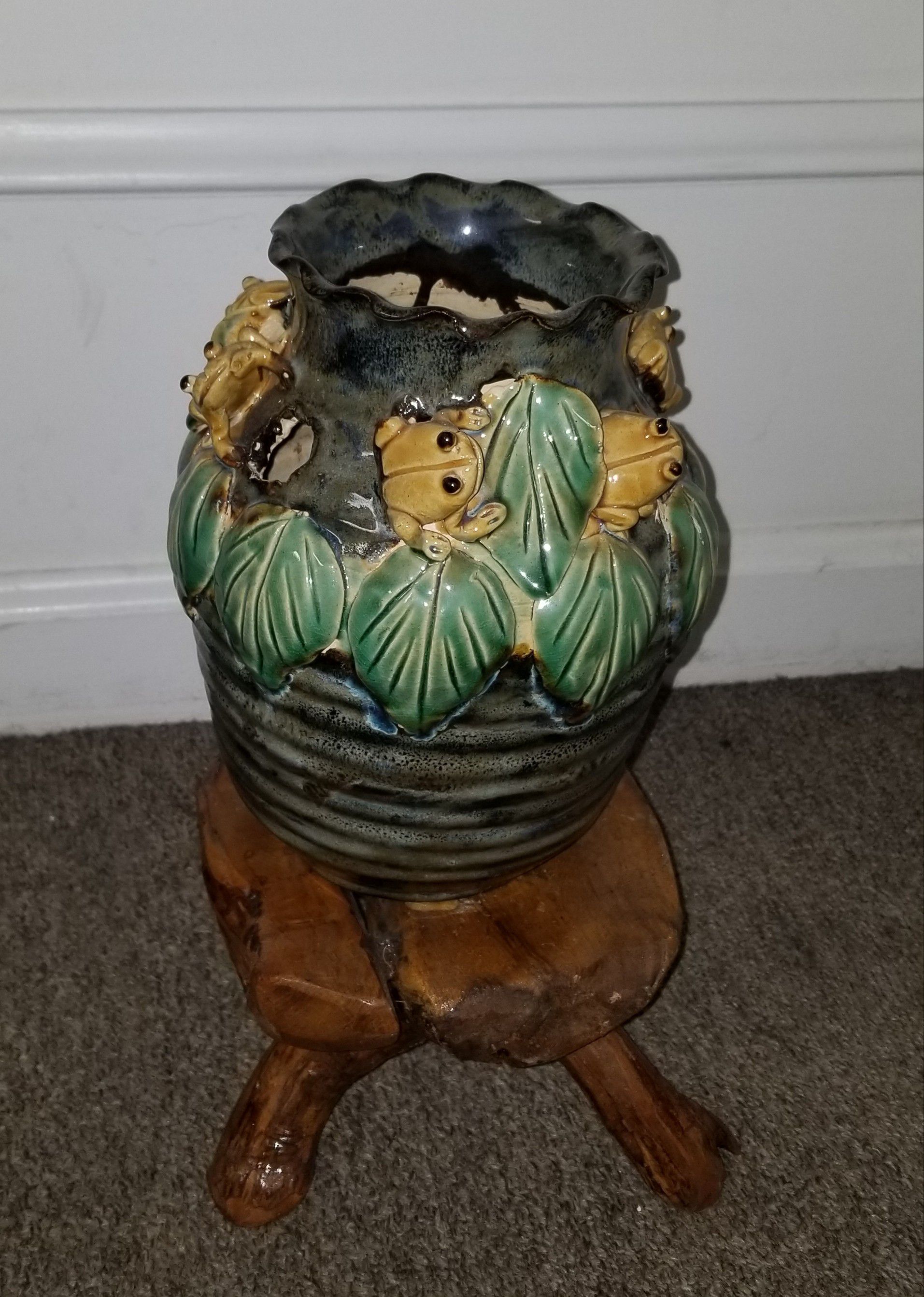Indoor Handmade Plant Stand and Pot