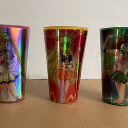 Anime Sailor Moon Pint Glasses New Open Box