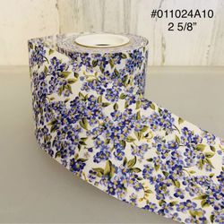 5 Yds of 2 5/8” Vintage Cotton Floral Ribbon For Crafts #011024A10