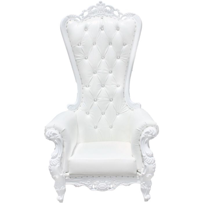 All White Throne Chair 