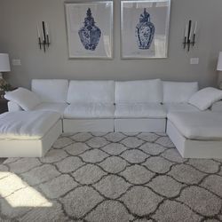 Sofa With 2 Storage Ottomans