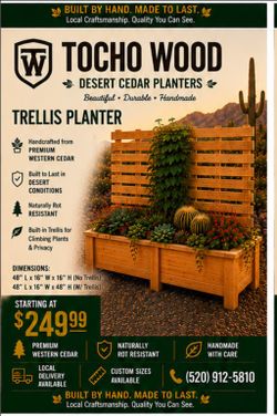 Cedar Trellis Planter