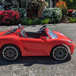 Kids Electric Porsche Car Red Used For Sale 