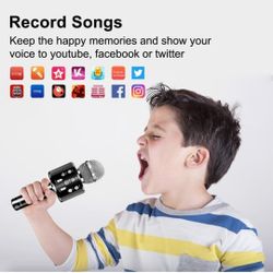 Microphone for Kids, Voice Changing Karaoke Micorphones Boys Girls Gifts for Kids Party Singing Micr