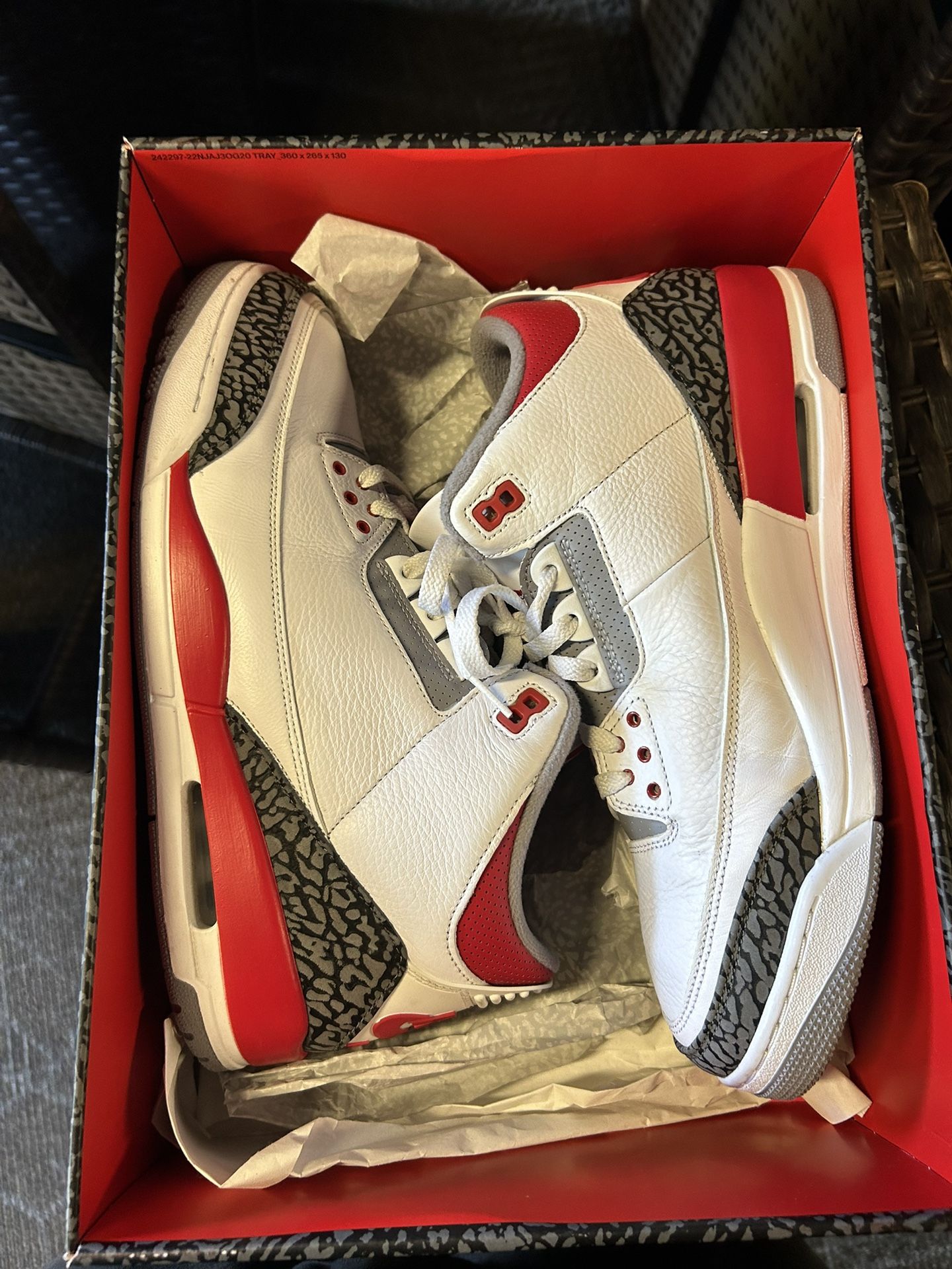 Jordan 3 Fire Red 2022 Size 13 Read Description
