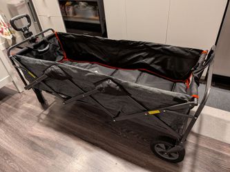 Extra long folding wagon