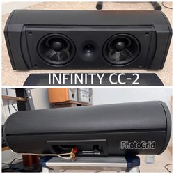 INFINTY CC-2 Two Way Center Channel Speakers 100 Watts W-Voice Matching