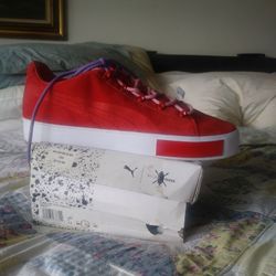 Puma X Daily Paper Court Platform S "High Risk Red" Sizes 12& 13 Brand New