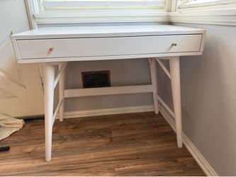 Wood Desk/ Vanity - White