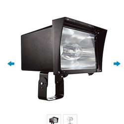 RAB FZH400PSQ Floodzilla Flood Light Trunnion Mount 400W High Pressure Sodium Lamp 120V-277V Bronze