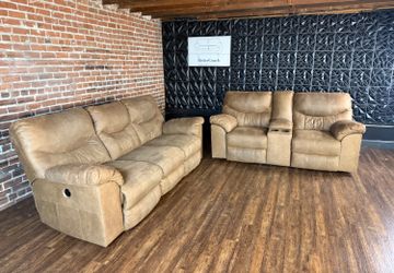 Delivery Available Brown recliner sofa/couch + loveseat set