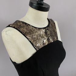 Shoshanna Hayden Black Sequin Collar Dress. Size 0.