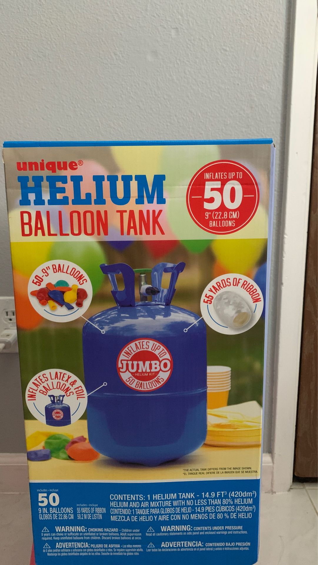 Unique helium balloon tank (JUMBO)