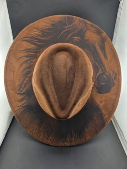 Laser engraved cowboy hats
