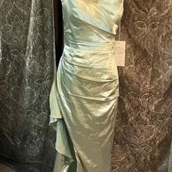 Vestido De Fiesta Color Verde Olivo