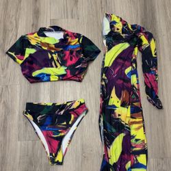 SHEIN 3 Pieces Swimsuit Women Bikini Set