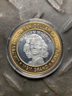 Marilyn Monroe Limited Edition .999 Pure Silver $10 Casino Coin 2003