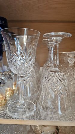 10 Vintage crystal glasses