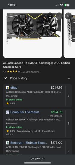 Radeon 5600 Xt Oc $200 OBO