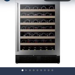 Hisense 23.4-in W 54 - Bottles Stainless steel Built-in/ Freestanding Indoor Wine Cooler