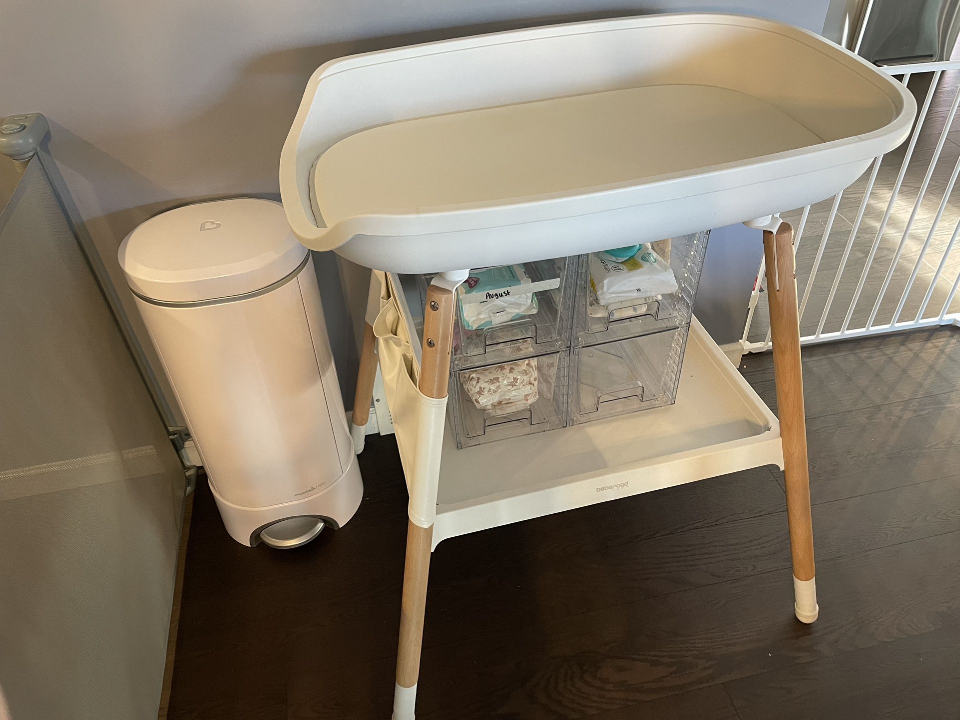 Changing Table And Diaper Pail 