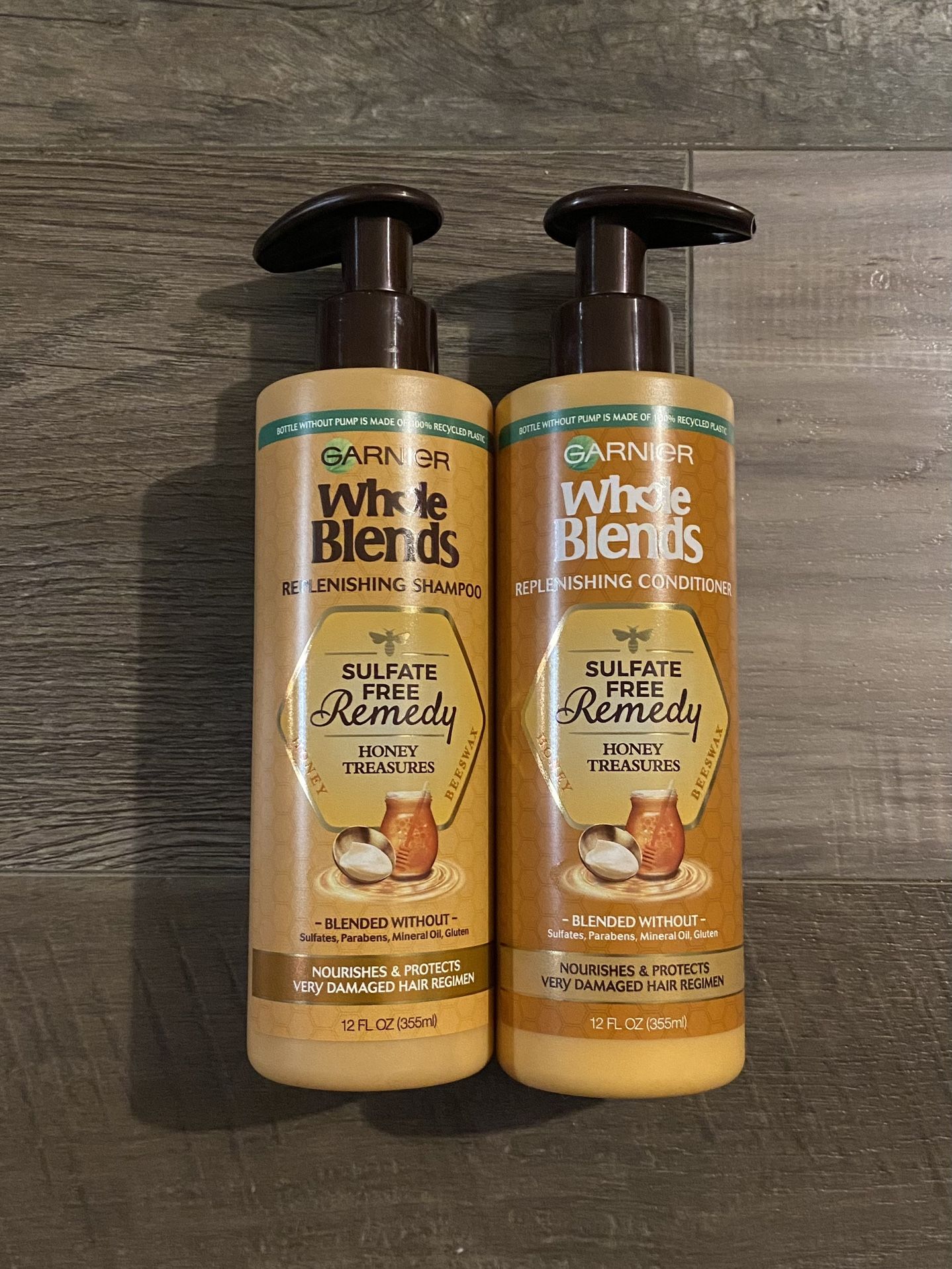 Garnier Whole Blends Replenishing Sulfate Free Remedy Honey Treasures Shampoo And Conditioner Set