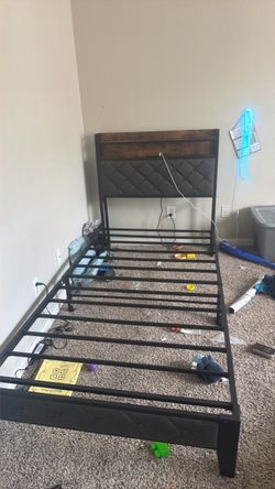 Twin Bedframe/Headboard with charging port