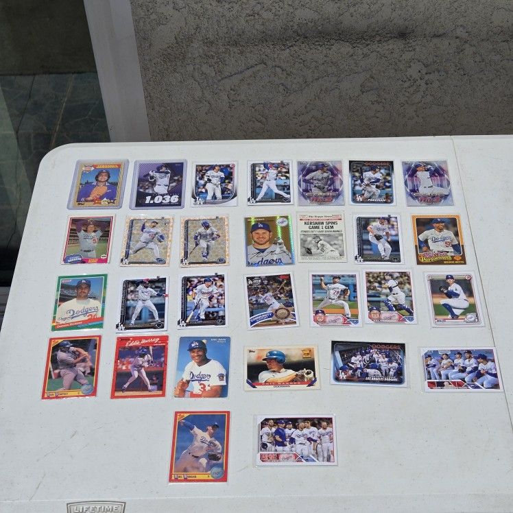 Dodgers Baseball Cards Bundle Lot