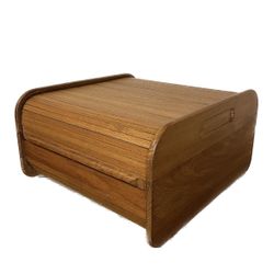 Danish Modern Teak Tambour Desk Organizer