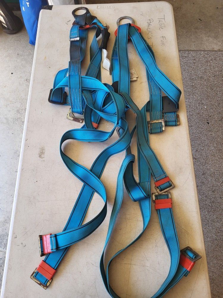 2 Adult Size Blue Safety Harnesses