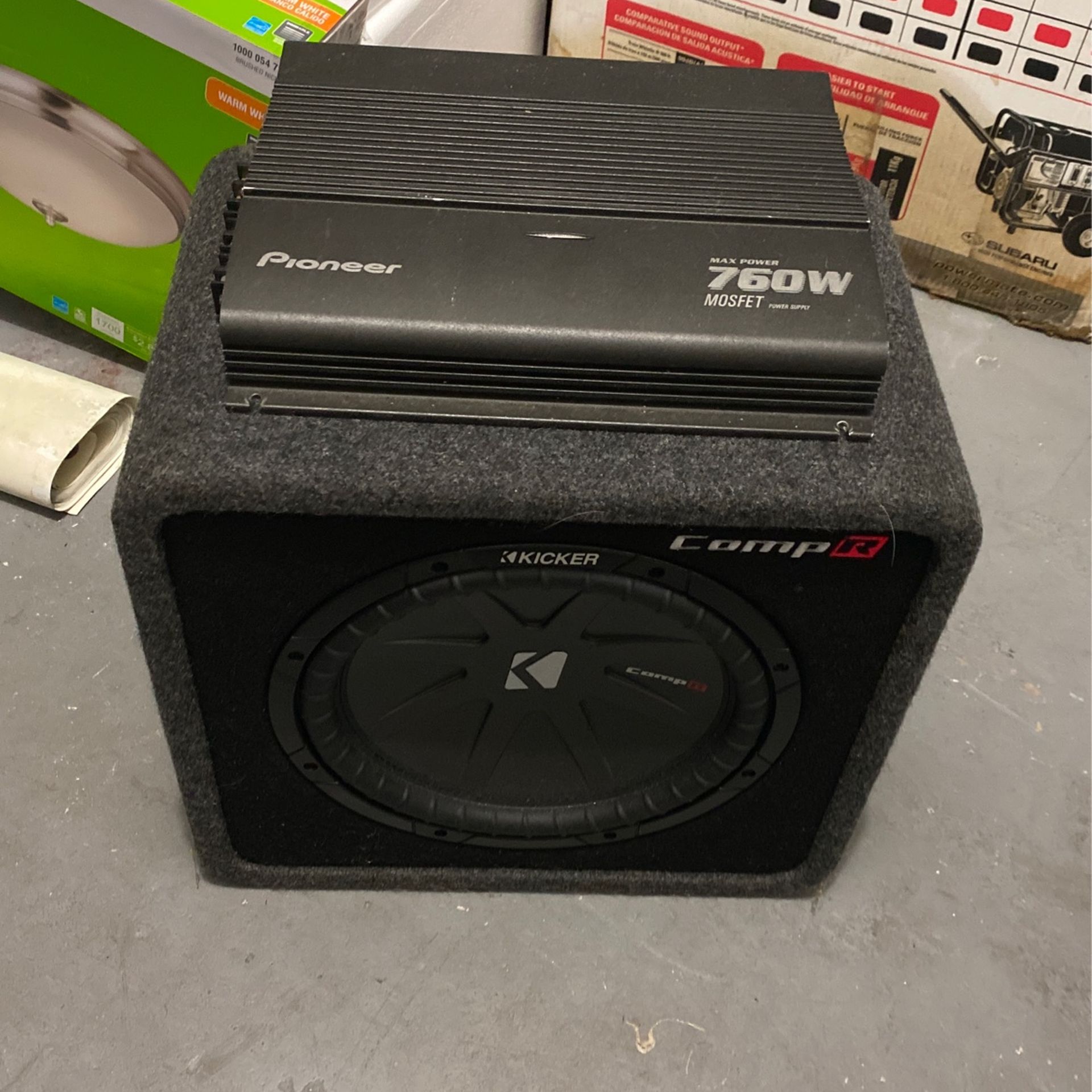 12” Kicker w/ 760W Pioneer AMP