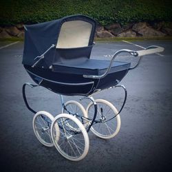 Vintage Silver Cross Baby and Doll Pram/Carriage Stroller, Made In England