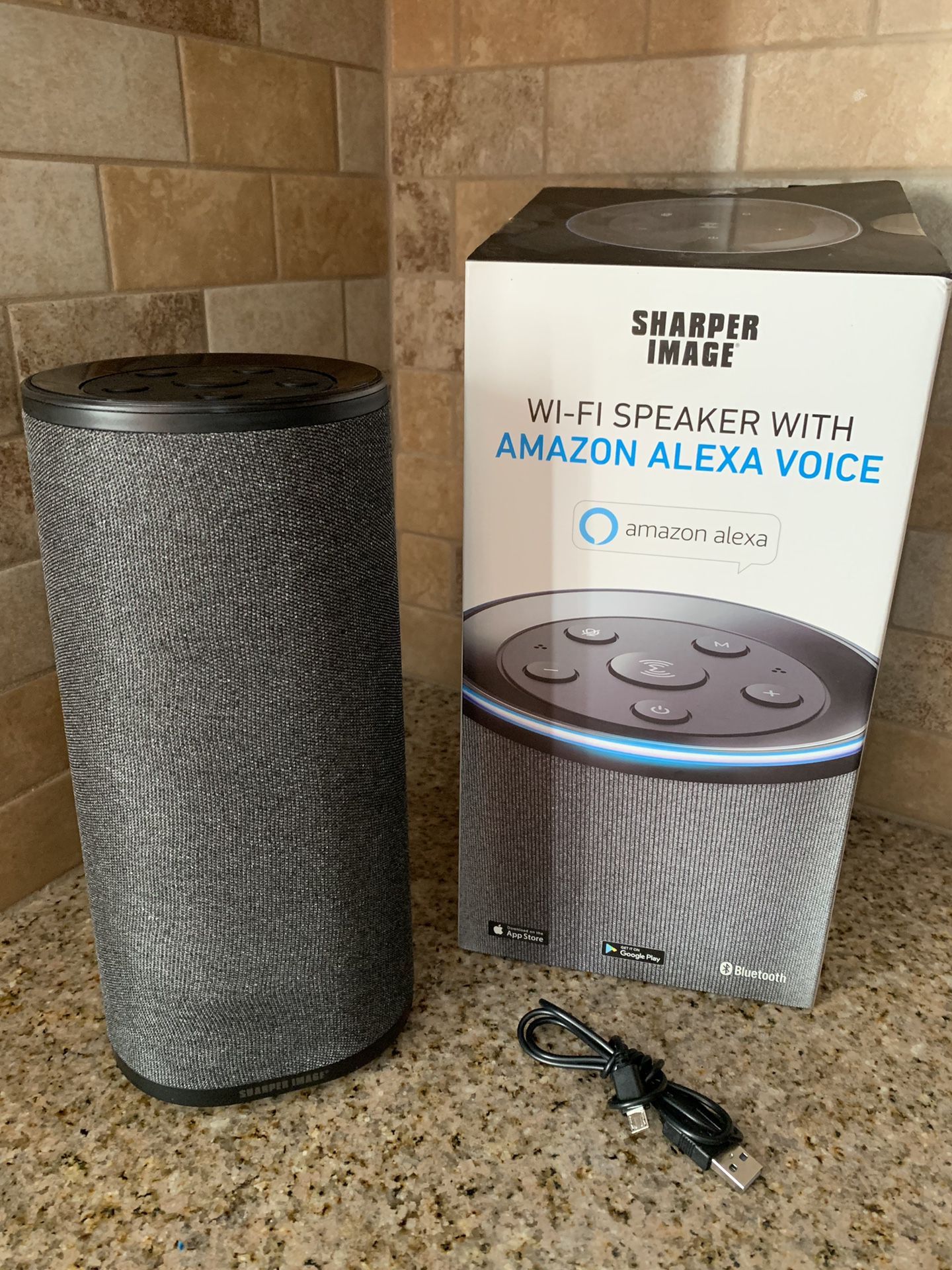 Sharper Image WiFi Speaker w/Amazon Alexa Voice