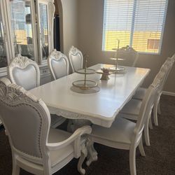 moving sale table and hutch, three-piece sofas