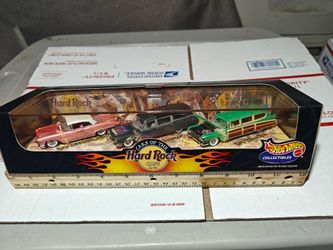 Hot Wheels Hard Rock Cafe 3-Car Set , case of 4 factory sealed 3 packs