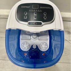 Portable Foot Spa Bath Motorized Massager Electric Feet Salon Tub w/Shower Timer