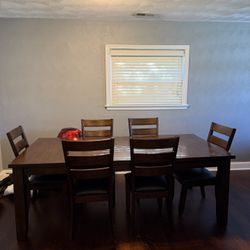 6-Piece Dining Table Set with Leaf Extension – $100 OBO