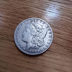 Vintage coins. 1892 S Morgan Silver Dollar