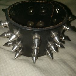Black  Spike Metal Studded Bracelet 