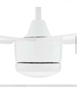 48 inch White Ceiling Fan with Light Kit