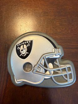 Vintage NFL Raiders Football Helmet Portable Pocket AM/FM Radio Belt Clip SDI