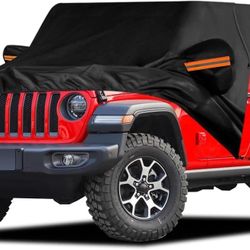 Waterproof Car Cover for Jeep Wrangler 4 Door 2006-2025 JK JL Outdoor Waterproof
