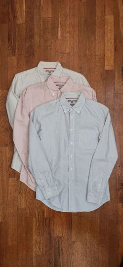 3 Uniqlo Striped Slim Fit Oxford Button Up Shirts (All Men's Size: XS)