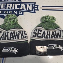 2 PACK SEATTLE SEAHAWKS BEANIE HATS..