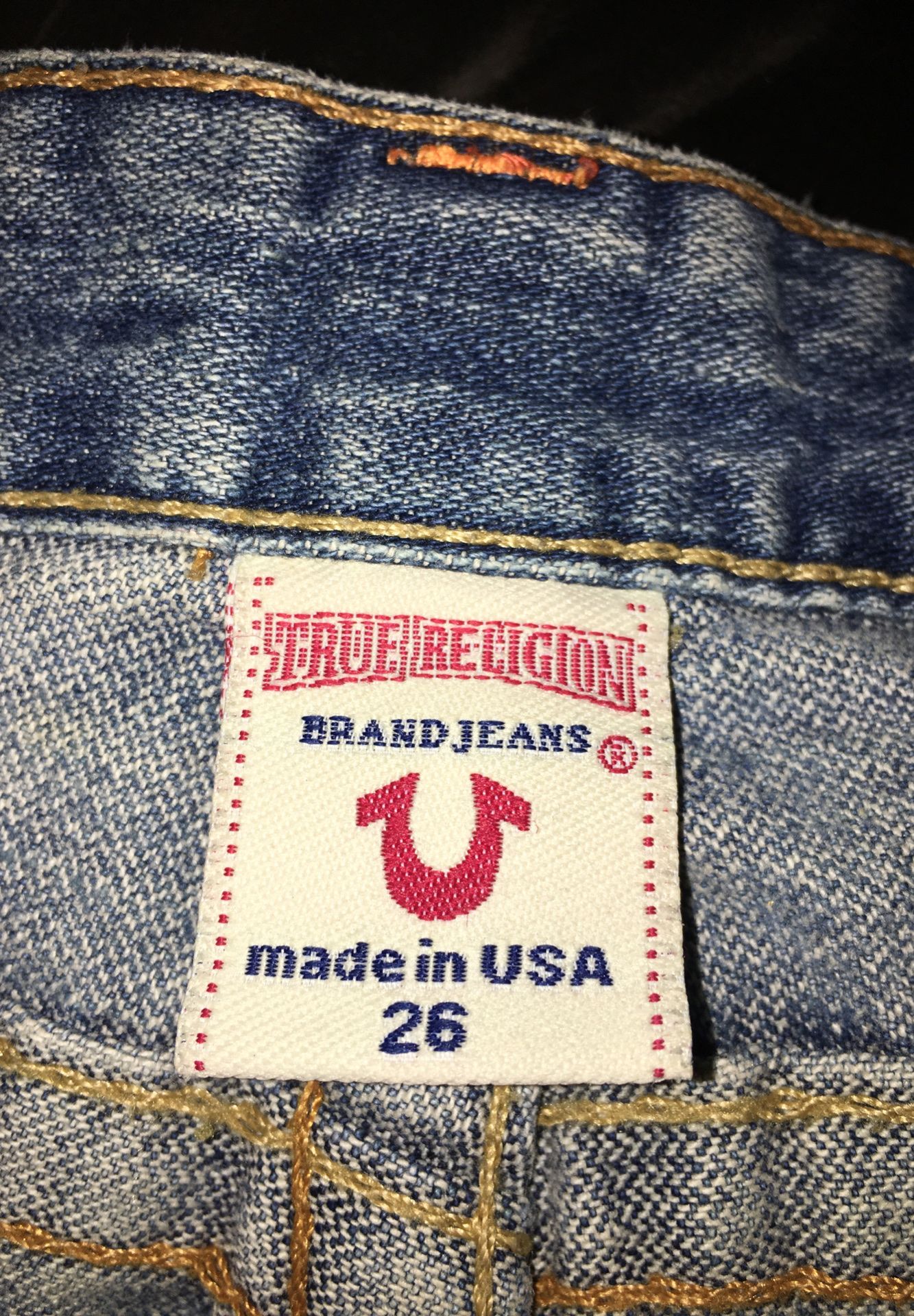 True religion denim shorts