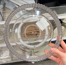 Plastic Lazy Susan Turn Table Rotating Tray Clear