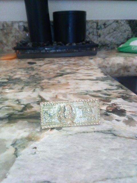 100 Benjamin Franklin Ring Gold Size 7