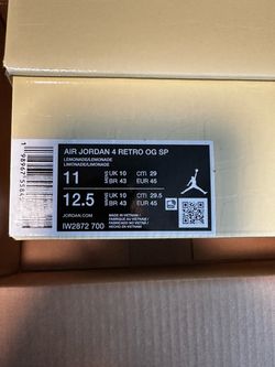 J Balvin x Air Jordan retro 4 ‘lemonade’ SZ11